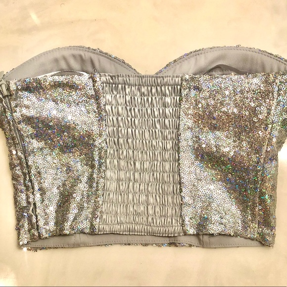 Silver sparkle crop top - Picture 2 of 3